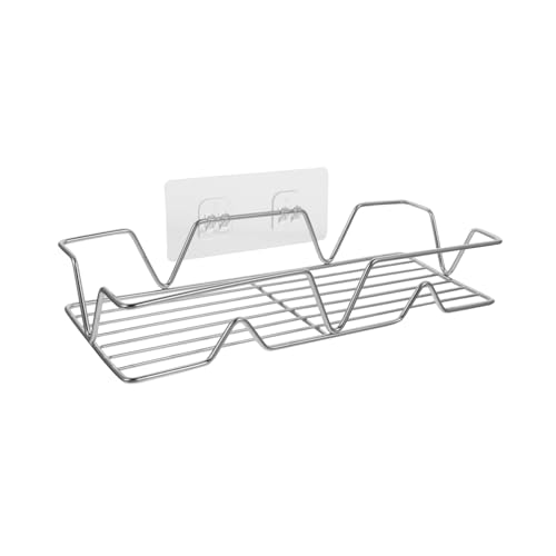 OUNONA Wandmontierte Rostfreie Eckablage Bohrfreie Vorrichtung Für Badezimmer Und Küche Platzsparend Langlebig Für Jeden Raum Geeignet Stabiler Halt von OUNONA