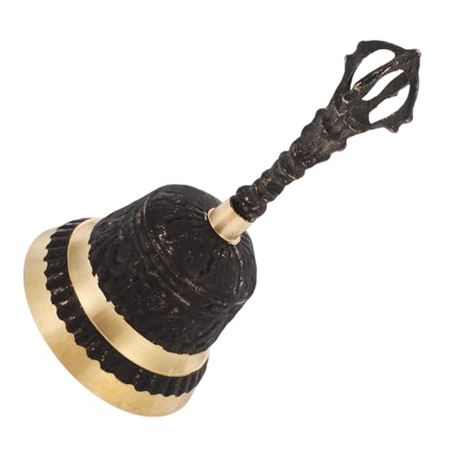 OUNONA Rufen Sie die Glocke an Handschlagglocken Glocken für das Handwerk Handrufglocke kompaktes Glockendekor Handklingel Türklingel Counterglocke Bastelglocken Handglocke Kupfer Schwarz von OUNONA