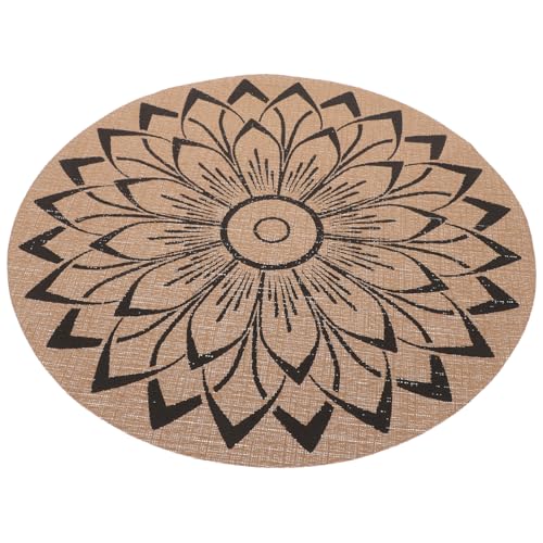 OUNONA Runde Tischsemat Couchtisch Matte Warmer Untersetzer Tischset Im -Stil Kostenträger Tapeten Für Den Comedor-mesa Runde Tischsets Im Boho-Stil Placemats Teslin von OUNONA