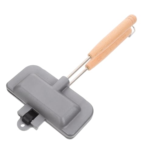 OUNONA Sandwichpfanne Frühstück Herstellung Braten Bratpfanne toastig backen Sandwich-Backplatte für zu Hause Toastförmiges Backblech Sandwich-Maker-Presse Aluminiumlegierung Dunkelgrau von OUNONA