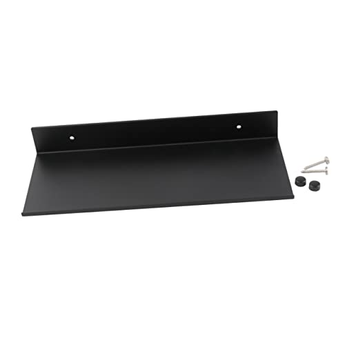 OUNONA Schwarzes Wandregal aus Aluminium Rostfrei Platzsparendes Badezimmerregal für Kosmetik Bücher Deko Installieren Design von OUNONA