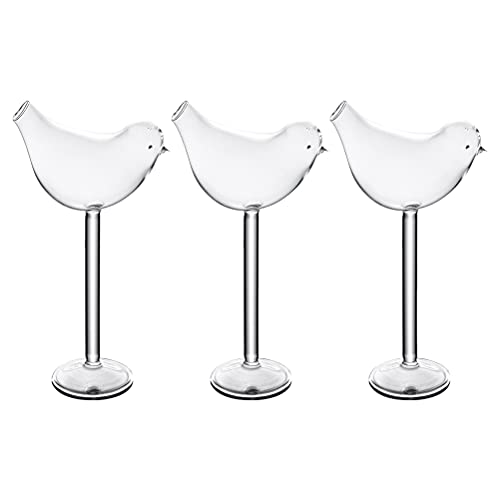 OUNONA Set mit 3 Vogel-Cocktailgläsern,Spülmaschinengeeignete Getränkegläser für Mixgetränke, Höhe 21cm, 150 ml, Vogel Becher Whisky-becher Klare Becher Klare Gläser Irisches Bec OUNONA Set mit 3 Vogel-Cocktailgläsern,Spülmaschinengeeignete Getränkegläser für Mixgetränke, Höhe 21cm, 150 ml, Vogel Becher Whisky-becher Klare Becher Klare Gläser Irisches Bec von OUNONA