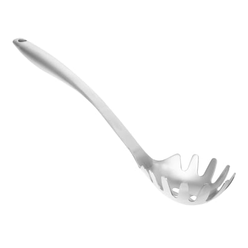 OUNONA Spaghettilöffel Nudellöffel Nudelsieb Nudeln Sieb Küchenlöffel Nudelfilter Spaghetti-Server- Küchenzubehör Küchensieb Edelstahl 316 Silber von OUNONA