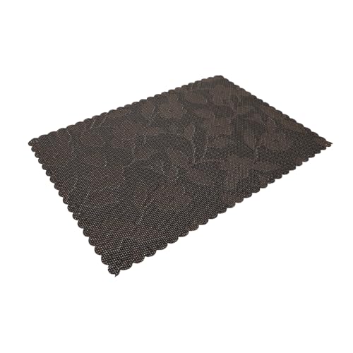 OUNONA Teetablett Matte Zusammen Mit Tischsets Esstischmatte Rechteckige Tischmatte Stofftischdecke Rechteckiger Tisch Waschbare Tischsets Couchtischmatte Dunkelbraune Kunststofffaser von OUNONA