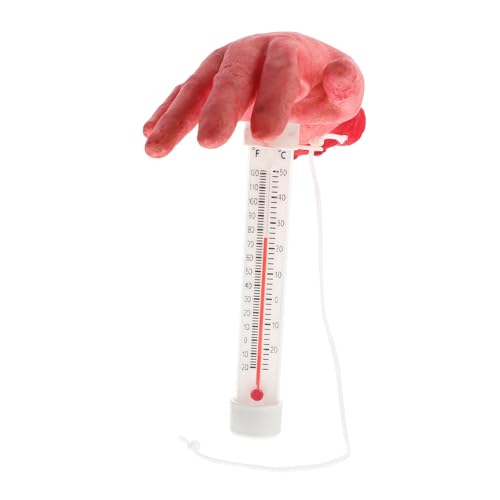 OUNONA Thermometer Handstützen Schwimmbad Wasserthermometer Sommer Poolthermometer Badewannentemperaturmesser Pool Wasserthermometer Pool Requisite Pool Temperaturthermometer Kunststoff von OUNONA