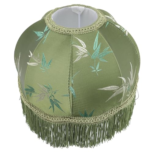OUNONA Tischlampen Lampenschirm mit Fransen im Retro Stil Handgefertigter Halbkreisförmiger Lampenschirm aus Grünem für Fassung für Schlafzimmer und Wohnräume OUNONA Tischlampen Lampenschirm mit Fransen im Retro Stil Handgefertigter Halbkreisförmiger Lampenschirm aus Grünem für Fassung für Schlafzimmer und Wohnräume von OUNONA