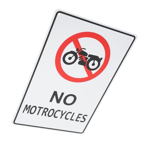 OUNONA Warnschild Für Straßenverkehr Caution Road Sign Sicherheitsschild Für Keine Motorräder Robustes Straßenschild Für Langfristige Nutzung von OUNONA