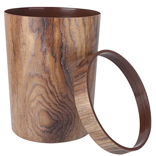 OUNONA Vintage Abfalleimer Holzmaserung Stilvoller Mülleimer für Wohnzimmer Schlafzimmer und Küche Umweltfreundlicher Langlebiger Müllbehälter für Täglichen Gebrauch OUNONA Vintage Abfalleimer Holzmaserung Stilvoller Mülleimer für Wohnzimmer Schlafzimmer und Küche Umweltfreundlicher Langlebiger Müllbehälter für Täglichen Gebrauch von OUNONA