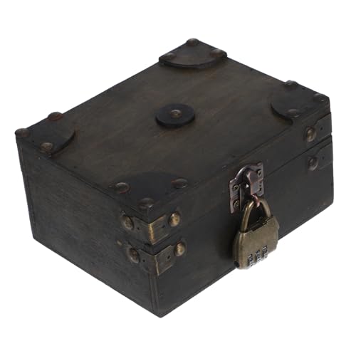 OUNONA Vintage Holz Aufbewahrungsbox mit Zahlenschloss Robuste Schmuckschatulle mit Deckel Dekorative Schatztruhe im Retro Stil Praktische Holzbox für Schmuck und Dokumente Graue OUNONA Vintage Holz Aufbewahrungsbox mit Zahlenschloss Robuste Schmuckschatulle mit Deckel Dekorative Schatztruhe im Retro Stil Praktische Holzbox für Schmuck und Dokumente Graue von OUNONA