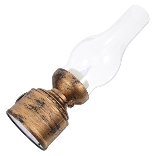 OUNONA Vintage LED Petroleumlampe Flameless Elektronische Kerzenlampe Dekorative Tischlampe für Wohnzimmer Schlafzimmer Hochzeit Weihnachtsdeko von OUNONA
