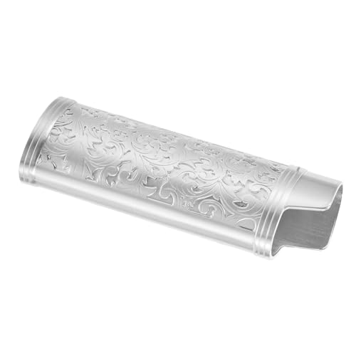 OUNONA Vintage Metall Feuerzeughülle mit Prägung Dicke Schutzhülle für Clipper Feuerzeuge Wiederverwendbar Robust und Tragbar für Outdoor Survival und Verlustschutz von OUNONA