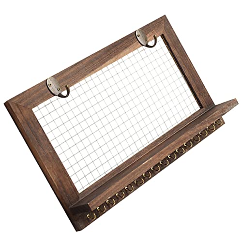 OUNONA Wandmontierter Schlüsselhalter aus Holz mit Haken Rustikales Schlüsselbrett und Ablage für Eingangsbereich für Badezimmer Küche und OUNONA Wandmontierter Schlüsselhalter aus Holz mit Haken Rustikales Schlüsselbrett und Ablage für Eingangsbereich für Badezimmer Küche und von OUNONA