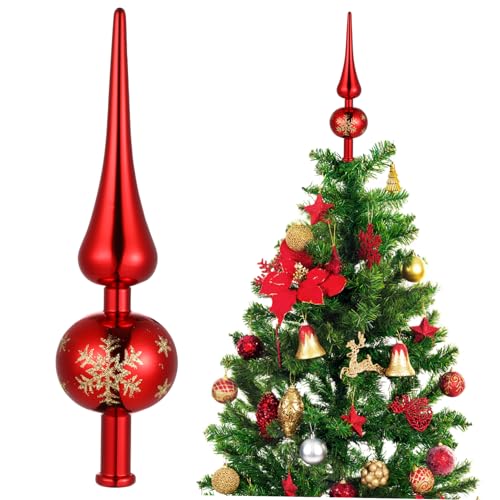 OUNONA Weihnachtliche Baumspitze Rot Christmas Tree Topper aus Hochwertigem Kunststoff Filigrane Kompakte Weihnachtsdekoration für Festliche Partys und Stimmungsvolle Baumgestaltung OUNONA Weihnachtliche Baumspitze Rot Christmas Tree Topper aus Hochwertigem Kunststoff Filigrane Kompakte Weihnachtsdekoration für Festliche Partys und Stimmungsvolle Baumgestaltung von OUNONA