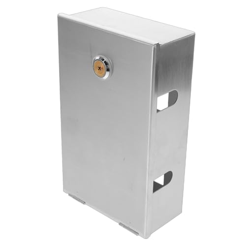 OUNONA Wetterfeste Edelstahl Steckdosenschutzbox mit Schlüssel Anti-diebstahl Outdoor Steckdosenabdeckung Rostfrei Robust Einfache Montage für Wandsteckdosen von OUNONA