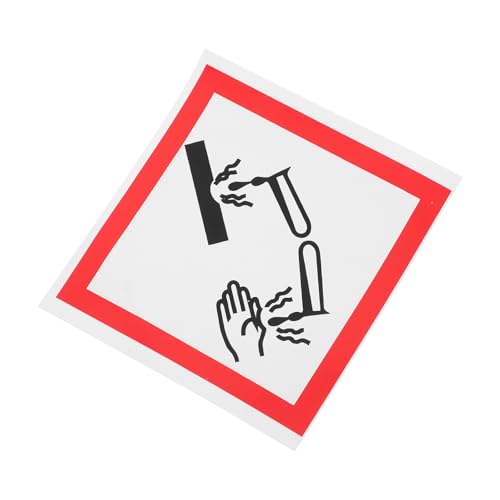 OUNONA Warnaufkleber Für Die Ätzendes Warnschild Selbstklebendes Vinyl-plakat Öl-ätzendes Etikett von OUNONA