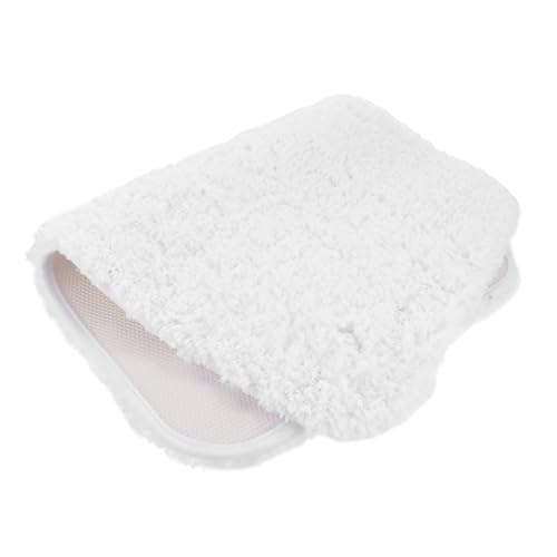OUNONA rutschfeste Badematte Wasserabsorbierende Badteppich Weiß für Badezimmer Wohnzimmer und Langlebig und Komfortabel mit Feiner Verarbeitung und Dekorativem von OUNONA