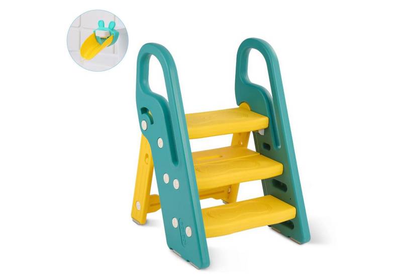 OUNUO Baby-Toilettensitz Baby-Toilettensitz klappbarer Hocker 3 Stufen, für Kinder ab 2 Jahren von OUNUO