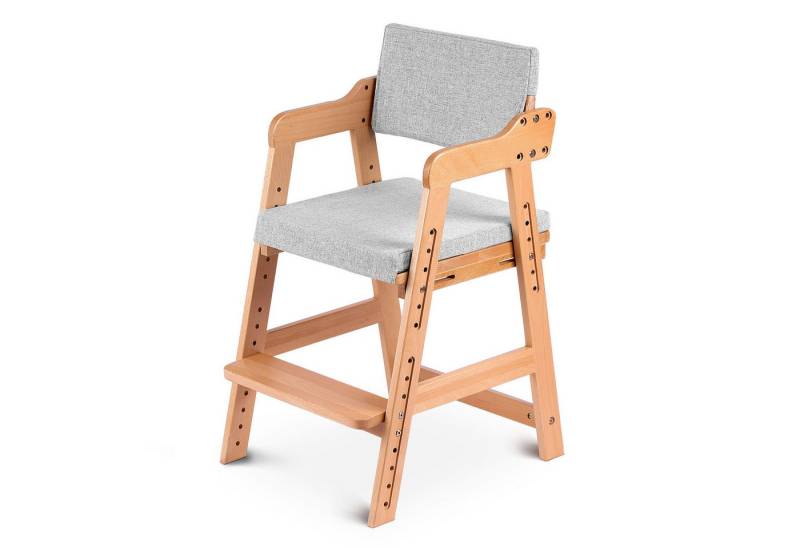 OUNUO Esszimmerstuhl Holz Stuh Lehnstuhl Küchenstuhl mit Armlehne für Wohnzimmer/Esszimmer von OUNUO