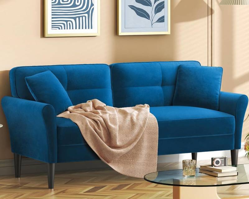 OUNUO Sofa 123CM kleine Couch 2 Sitzer mit 53CM extra tiefen Sitzen OUNUO Sofa 123CM kleine Couch 2 Sitzer mit 53CM extra tiefen Sitzen von OUNUO