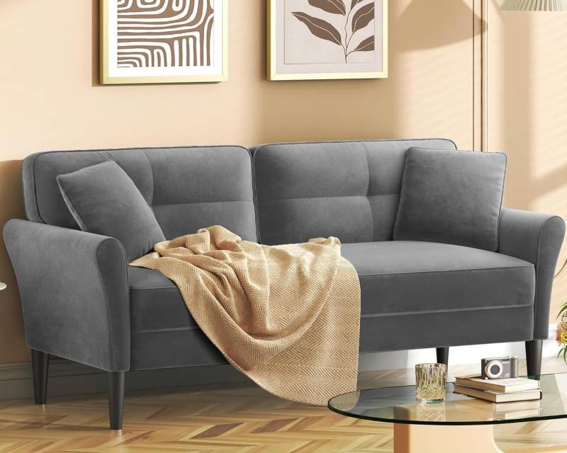 OUNUO Sofa 123CM kleine Couch 2 Sitzer mit 53CM extra tiefen Sitzen OUNUO Sofa 123CM kleine Couch 2 Sitzer mit 53CM extra tiefen Sitzen von OUNUO