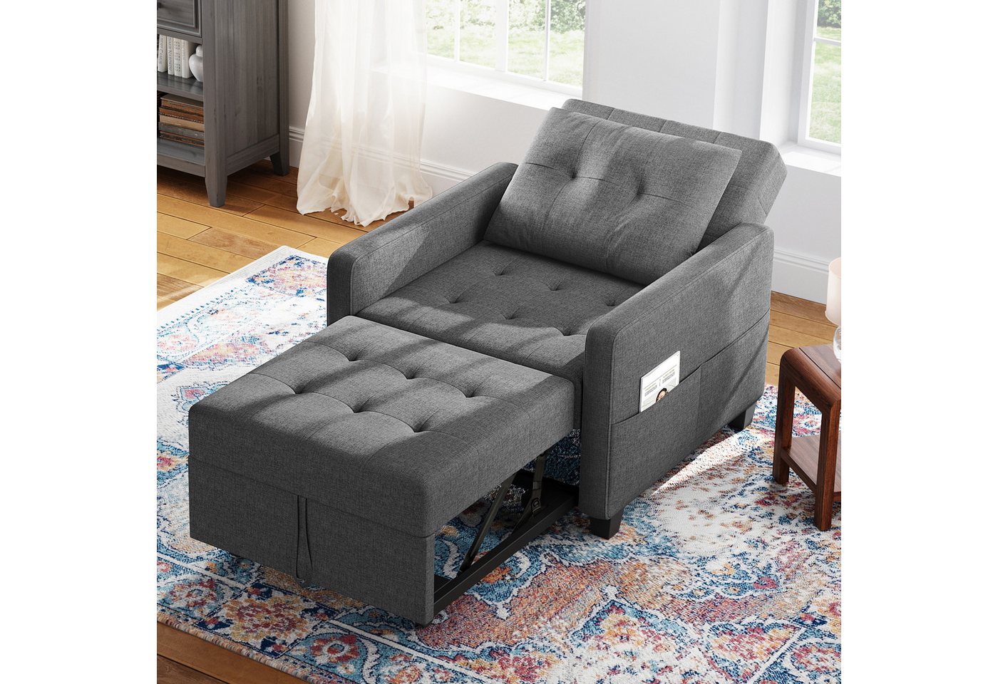 OUNUO Sofa Schlafsofa Klein 3 in 1, Klappsofa & Schlafhocker mit Bettfunktion OUNUO Sofa Schlafsofa Klein 3 in 1, Klappsofa & Schlafhocker mit Bettfunktion von OUNUO