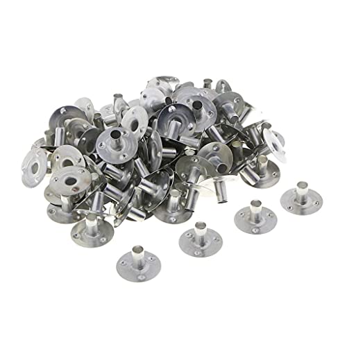 100 x Metall-Kerzendochthalter, Tabs Basis für Kerzenherstellung, 20 x 4 mm von OUOULAJY