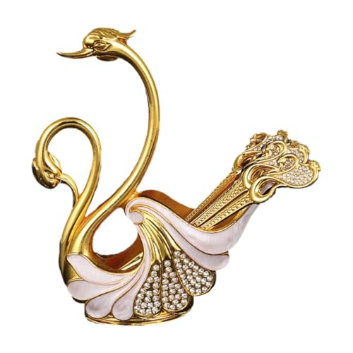 Dekorativer Schwanenhalter, Löffel-Set, Rührlöffel für Weihnachten, Hochzeit, Zuhause, 13,4 x 2,5 cm, 6 Stück Dekorativer Schwanenhalter, Löffel-Set, Rührlöffel für Weihnachten, Hochzeit, Zuhause, 13,4 x 2,5 cm, 6 Stück von OUOULAJY