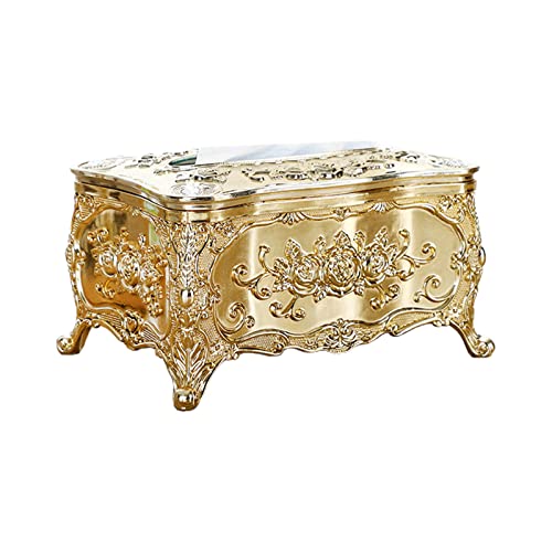 Elegante Taschentuchbox, Organizer, Serviettenspender für Büro, Zuhause, goldfarben, 17 x 12,5 x 10 cm Elegante Taschentuchbox, Organizer, Serviettenspender für Büro, Zuhause, goldfarben, 17 x 12,5 x 10 cm von OUOULAJY