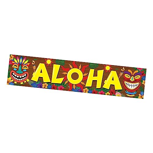 Happy Luau Party Dekoration Aloha Tropische Tür Veranda Schilder für Wald Party Banner von OUOULAJY