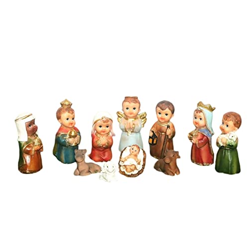 OUOULAJY 11x Krippe Krippenfiguren Set Weihnachtsschmuck für Büro Typ E von OUOULAJY