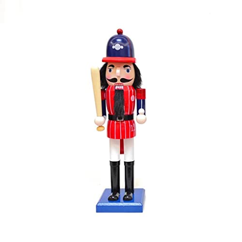 OUOULAJY 36 cm Nussknacker aus Holz, Soldat, Weihnachtspuppe, Figuren, Geschenk für Kinder, Baseball von OUOULAJY