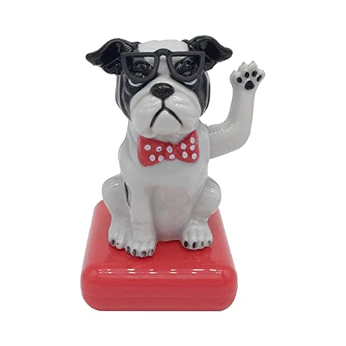 OUOULAJY Auto-Armaturenbrett-Ornament, Glückshund, kreatives Zubehör für den Auto-Innenraum, schwarz, 6,9 x 7,9 x 9,5 cm von OUOULAJY