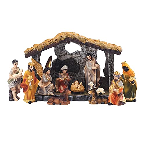 OUOULAJY Heilige Familie Krippenfiguren Geburt Jesu religiöse Schreibtisch Ornament Geschenk Typ C von OUOULAJY