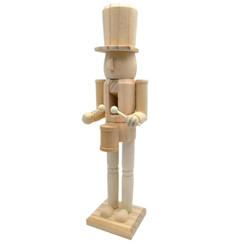 OUOULAJY Malen Sie Ihre eigene Mini Holz Nussknacker Figur 38cm für Xmas Tree Arts Project A Style A von OUOULAJY