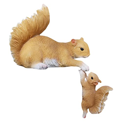 OUOULAJY Miniatur-Eichhörnchen-Statue, Gartenfiguren für Schlafzimmer, Tischdekoration, A Typ A von OUOULAJY