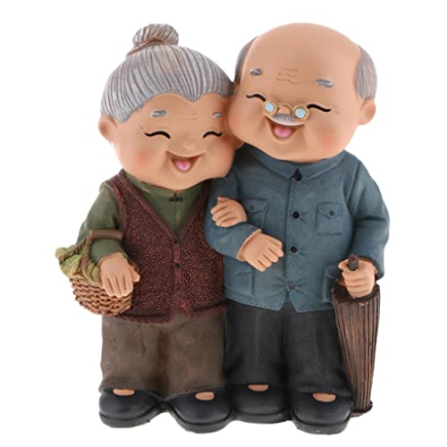 OUOULAJY Old Couple Ornament Old Man Granny Home Decoration 02 Selling Vegetables von OUOULAJY