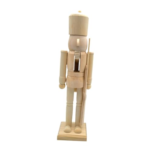 OUOULAJY Paint Your Own Mini Wooden Nussknacker Figure 38cm for Xmas Tree Arts Project D Style D OUOULAJY Paint Your Own Mini Wooden Nussknacker Figure 38cm for Xmas Tree Arts Project D Style D von OUOULAJY