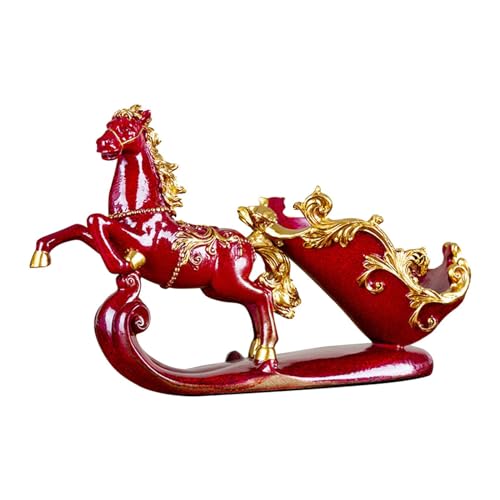 OUOULAJY Pferde Figuren Flaschenhalter Ständer Deko für Tischplatte Bar Klassisches Geschenk rot OUOULAJY Pferde Figuren Flaschenhalter Ständer Deko für Tischplatte Bar Klassisches Geschenk rot von OUOULAJY