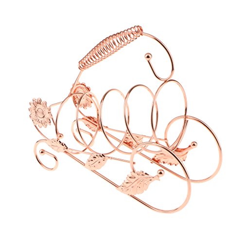 OUOULAJY Retor Metall Rotweinregal Champagner Flaschenhalter Lagerregal Rosa Golden von OUOULAJY