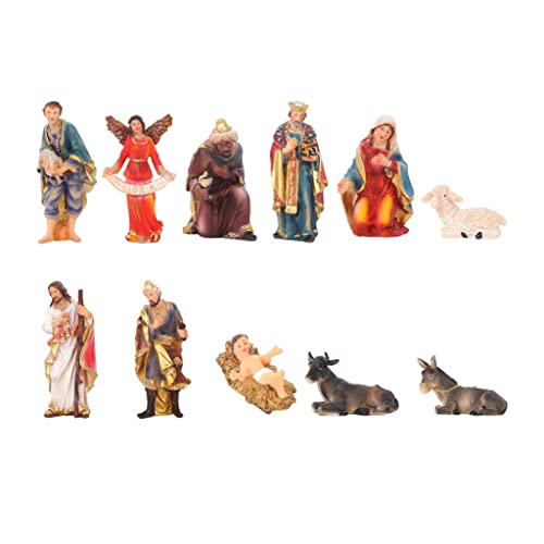 OUOULAJY Statue aus Kunstharz, Jesuskind Christus, religiöse Krippe, Weihnachtsdekoration, Typ D von OUOULAJY