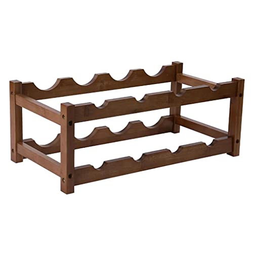 OUOULAJY Weinregal Luxus Flaschenhalter Holzständer Weinflaschenaufbewahrung Alkoholregal 2-lagig OUOULAJY Weinregal Luxus Flaschenhalter Holzständer Weinflaschenaufbewahrung Alkoholregal 2-lagig von OUOULAJY
