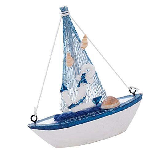 Retro Holz Mediterraner Stil Mini Segelboot Modell Nautische Dekor #6 von OUOULAJY