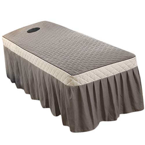 SPA Massageliege Rock Beauty Bett gesteppt Bettlaken mit Volant grau SPA Massageliege Rock Beauty Bett gesteppt Bettlaken mit Volant grau von OUOULAJY