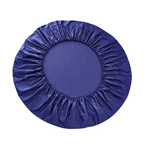 Spannbetttuch, einfarbig, 100 % Baumwolle, rund, Königsblau Spannbetttuch, einfarbig, 100 % Baumwolle, rund, Königsblau von OUOULAJY