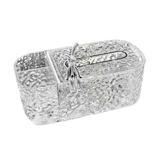 Taschentuchbox-Abdeckung, Federstützbehälter für Toilette, Büro, Schreibtisch, Organizer, transparent mit Häschen Taschentuchbox-Abdeckung, Federstützbehälter für Toilette, Büro, Schreibtisch, Organizer, transparent mit Häschen von OUOULAJY