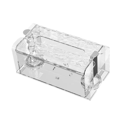 Taschentuchbox-Halter, Wandhalterung, moderne Taschentuch-Aufbewahrungsbox für Büro, Schreibtisch, Hotel, transparentes Weiß Taschentuchbox-Halter, Wandhalterung, moderne Taschentuch-Aufbewahrungsbox für Büro, Schreibtisch, Hotel, transparentes Weiß von OUOULAJY