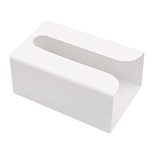Tissue Paper Cover Box Toilet Paper Dispenser for Bedroom Bathroom Kitchen White 19x12x8cm von OUOULAJY