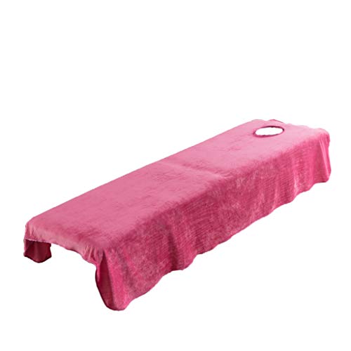 Weicher Kristallsamt-Massage-Bettlaken, Bezug mit Gesichtsloch, 80 x 190 cm, Rostbraun Weicher Kristallsamt-Massage-Bettlaken, Bezug mit Gesichtsloch, 80 x 190 cm, Rostbraun von OUOULAJY