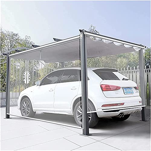 OUPAI Rollos Jalousien Rollos PVC Großer Wasserdichter Rollo Transparent für Außenfenster Pergola, PVC-Trennwände Aufrollen Jalousien,90/110/130/150/170cm Breit Alle Installationsteile enthalten von OUPAI