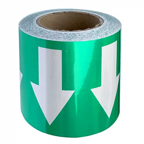 OURECO Arrow Reflective Tape Stickers High Temperature Resistant Waterproof Self-Adhesive Road Tape For Pipe Flow Direction Safety Sign 3Cm X 10M,H,2Pcs/C/1Pcs von OURECO